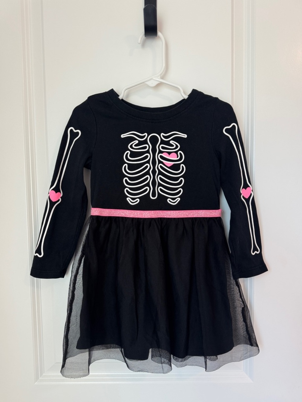 Cat & Jack Toddler Girls 2T Halloween Skeleton Tutu Dress